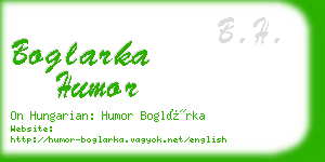 boglarka humor business card